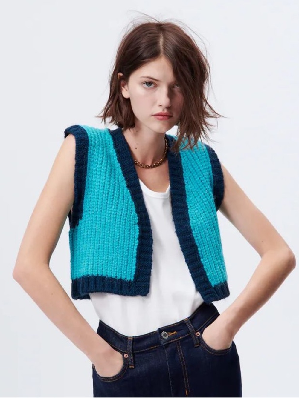 Knit Cropped Vest
